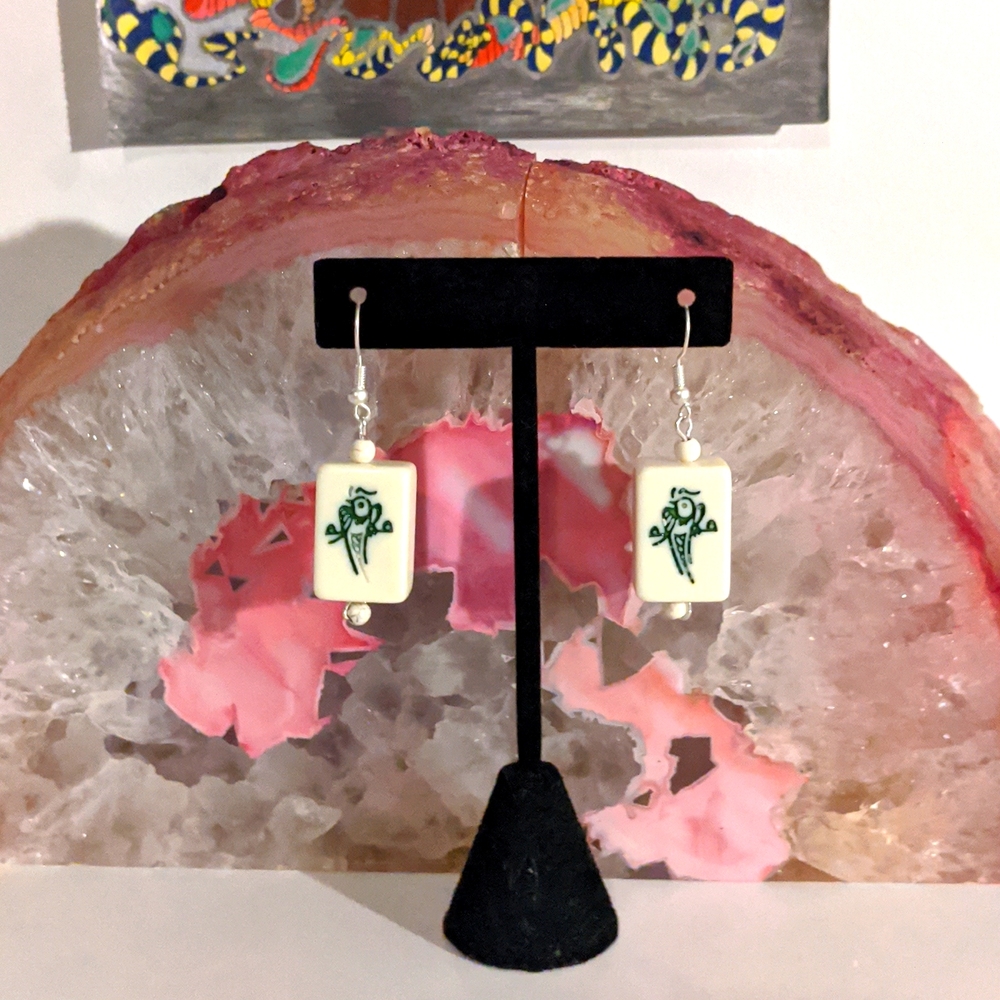 Majong Tile Earrings